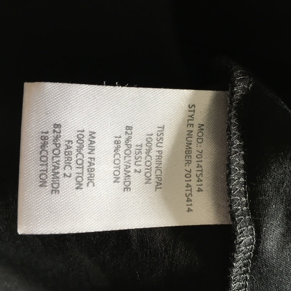 New CARVEN Paris Black Cotton Lace Trim Tee M/L - Picture 8 of 8